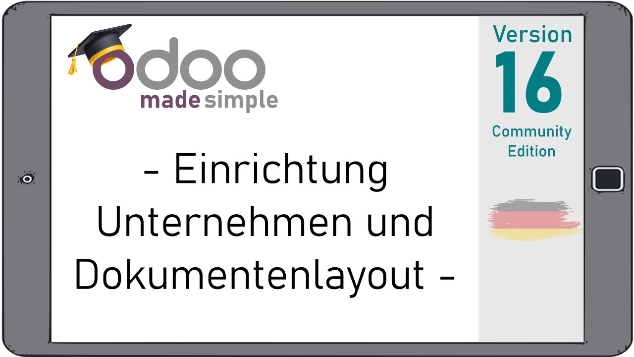 Odoo 16 Community Edition - (#3) Einrichtung Unternehmen und Dokumentenlayout