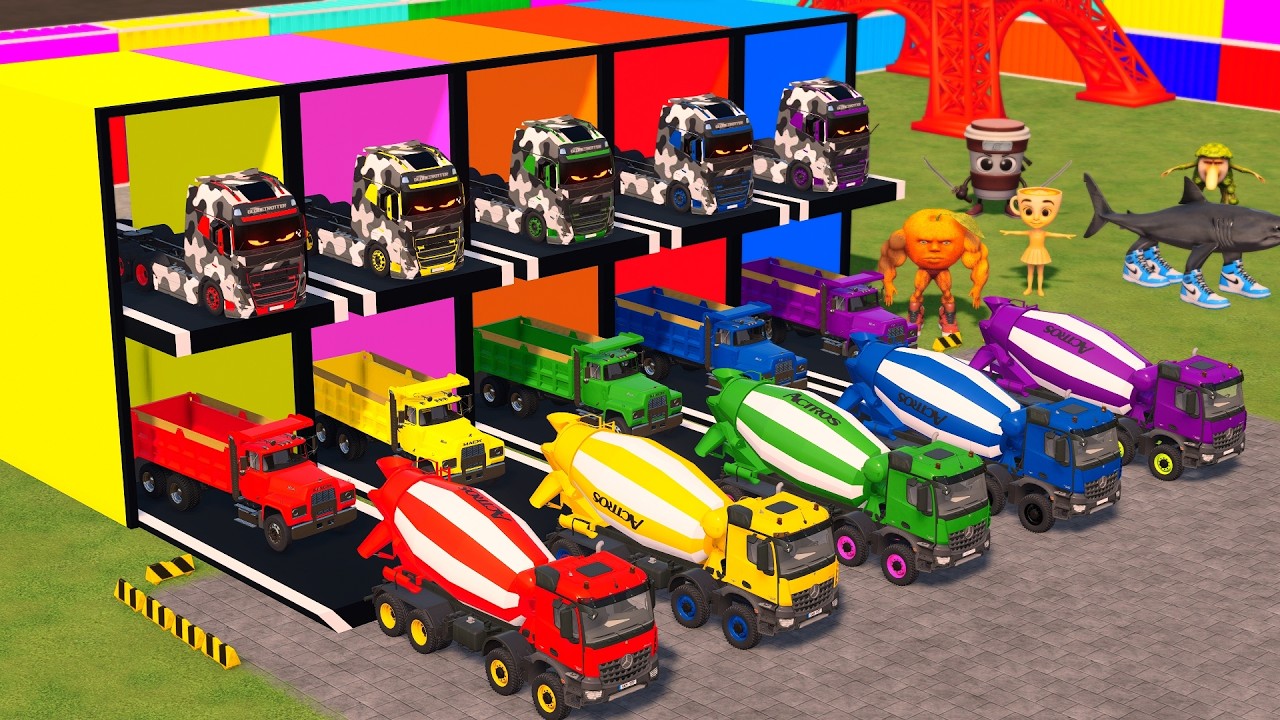 TRANSPORTING ALL POLICE CARS & AMBULANCE EMERGENCY VEHICLES WITH MAN TRUCKS ! | Farming Simulator 22