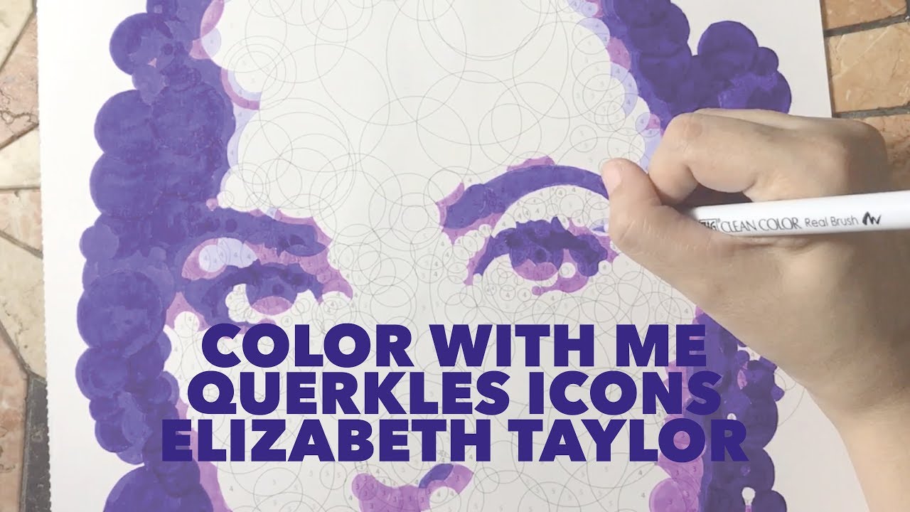 Color With Me 13 - Querkles Icons - Elizabeth Taylor