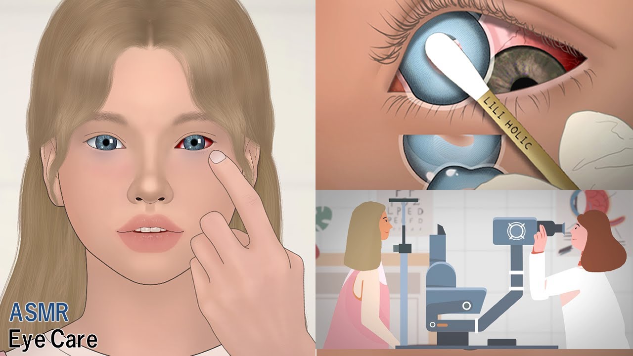 ASMR satisfying remove contact lenses 렌즈 빼고 자야하는 이유