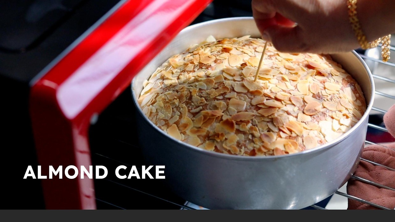 Easy Almond Cake Recipe | Moist Soft & Fluffy Almond Cake For Beginners | Almond Butter Cake | #ASMR