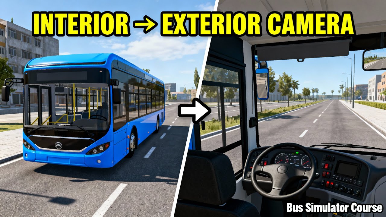 Bus Simulator in Unity | Interior & Exterior Camera Switch System (Mobile Friendly)