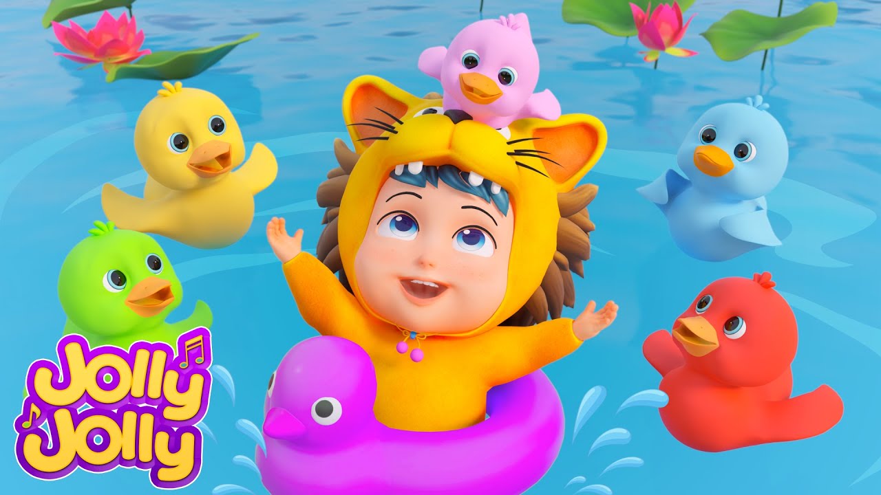 🦆🦆🦆Пять патито с детьми и детьми | Jolly Jolly en Español - Canciones Infantiles