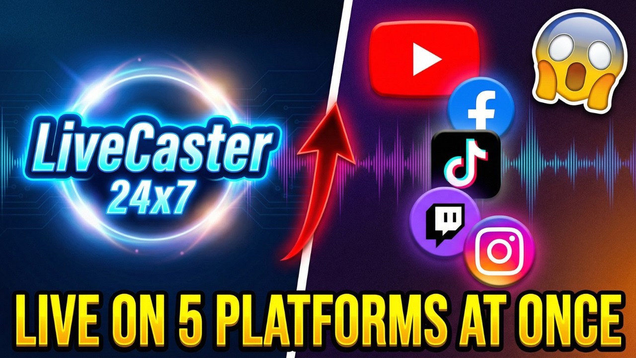 LiveCaster 24x7 Review 2026: Stream Live on YouTube Facebook & TikTok Simultaneously Without Studios