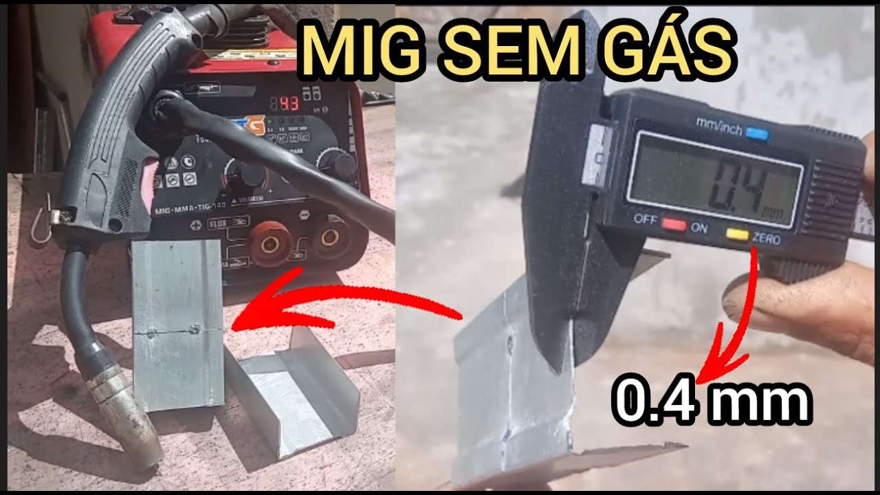 MIG SEM GÁS solda chapa fina? Como regular a mig sem gas para soldar chapa fina. #migsemgas