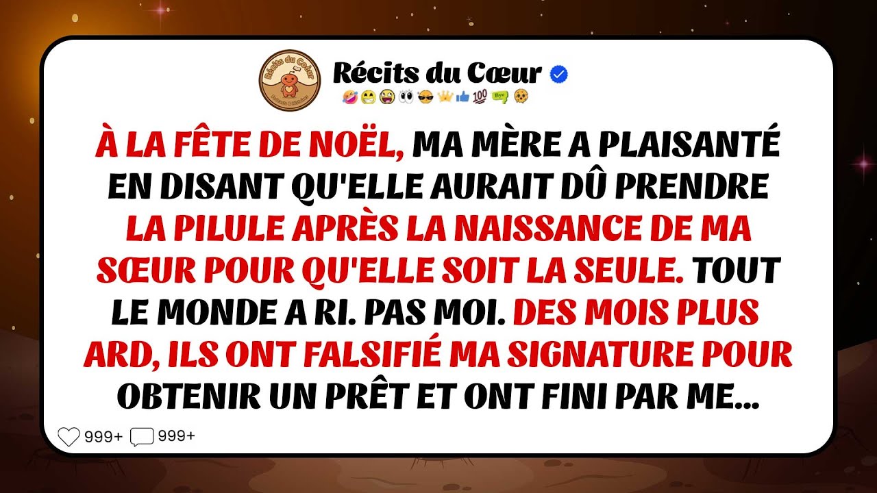 Ma Mère A Plaisanté À Noël : Après Ma Sœur, Elle Aurait Dû Prendre La Pilule Contraceptive.