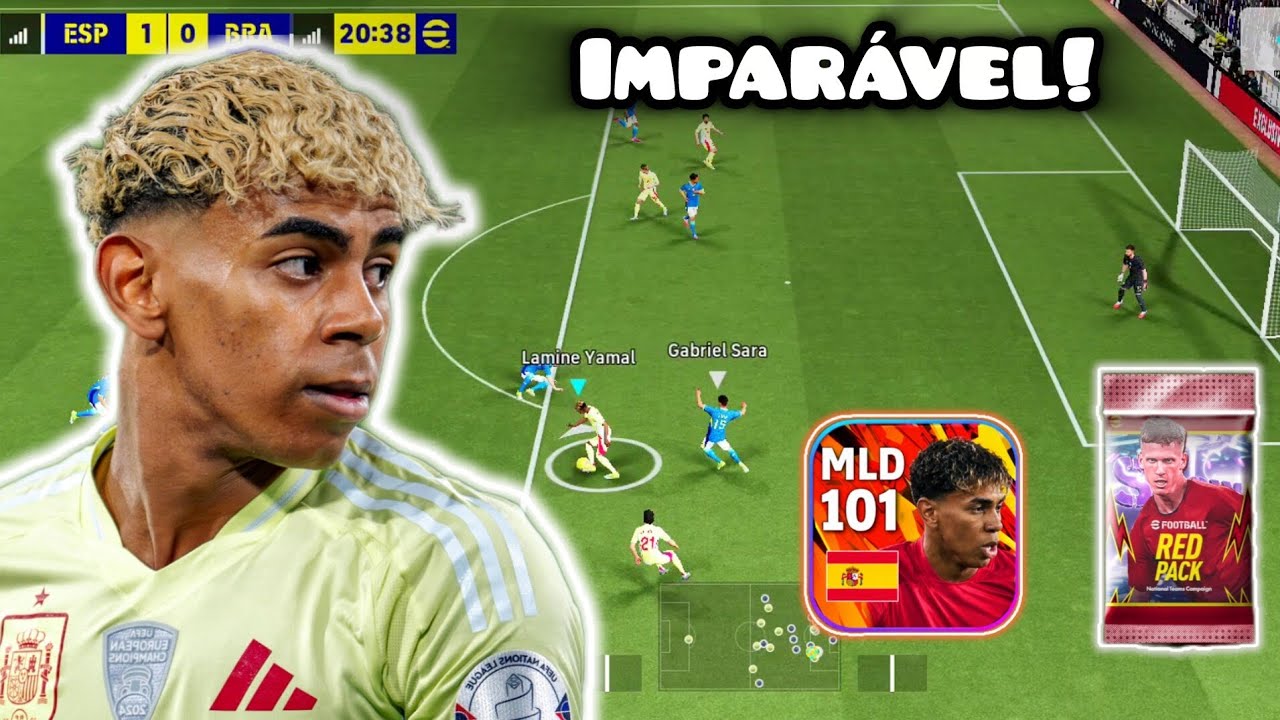 TESTANDO O NOVO LAMINE YAMAL DO RED PACK NO EFOOTBALL 2026 MOBILE / ELE NÃO PARA KKKKKKKKKKKKKKKKKK