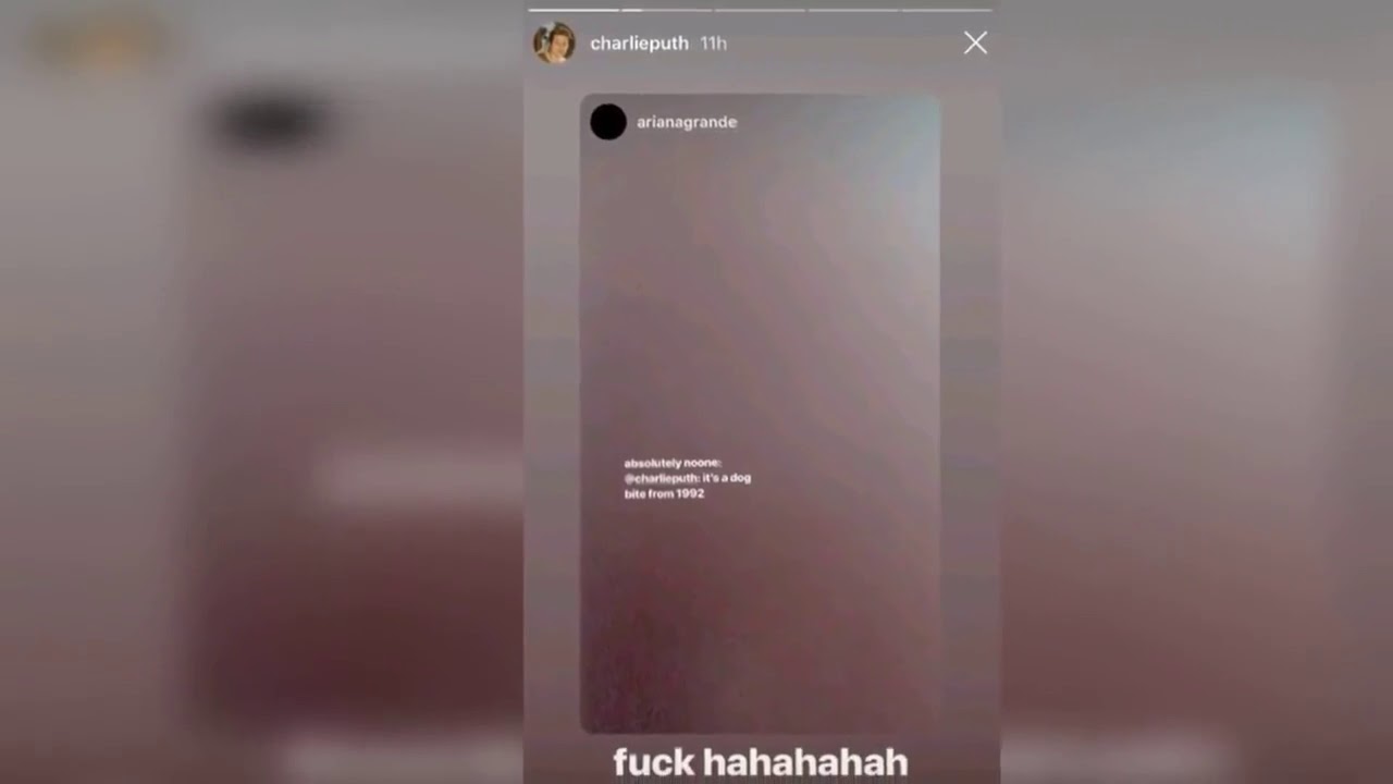 Charlie Puth x Ariana Grande via Instagram👀👀😶😶😮😮