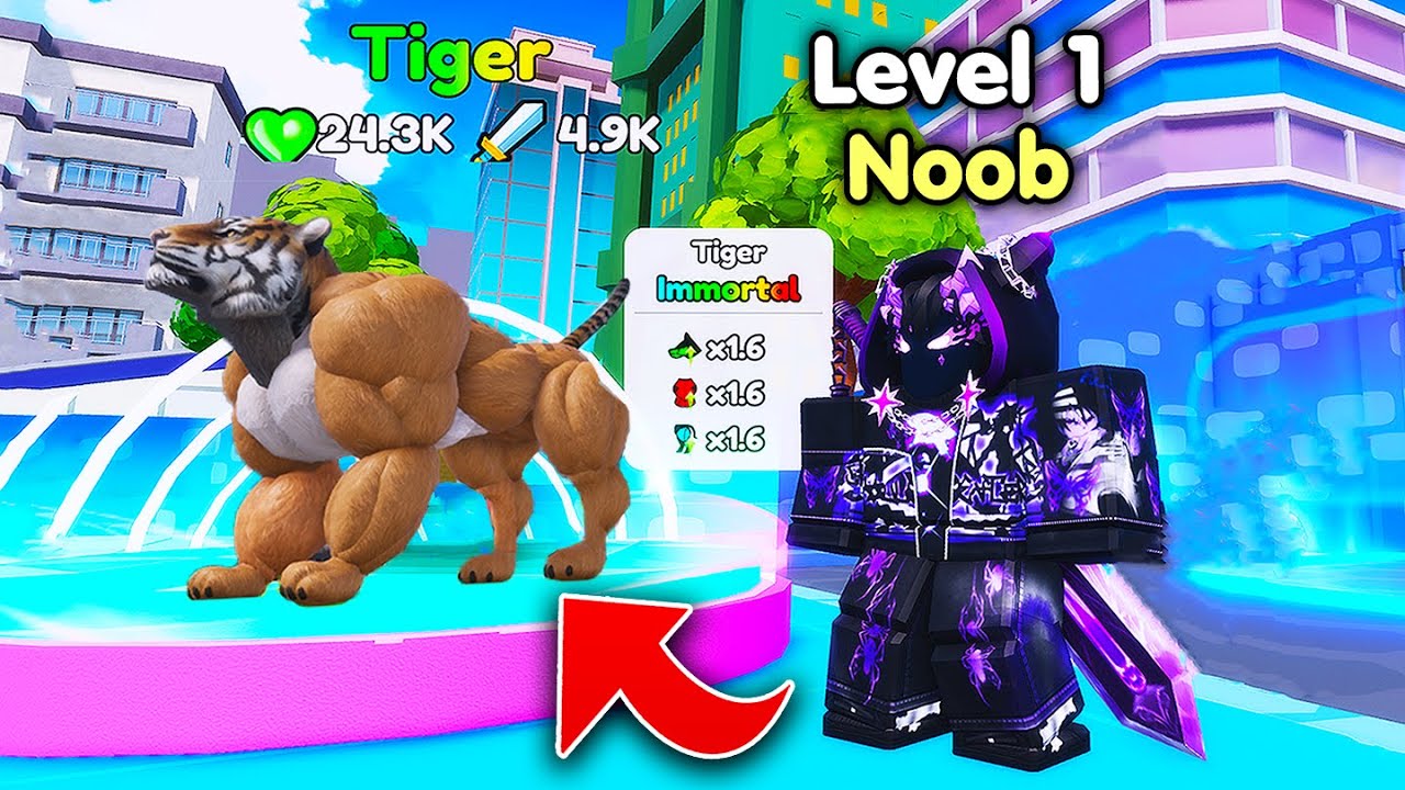 Starting Over as NOOB with STRONGEST PET in Train Dog to Fight! (Roblox)