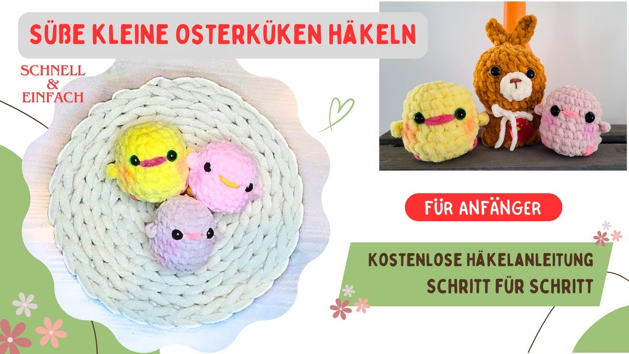 Osterk&uuml;ken h&auml;keln 🐣 K&uuml;ken h&auml;keln f&uuml;r Ostern 🌸 f&uuml;r Anf&auml;nger 🌸 Amigurumi einfach & schnell🩷 #tutorial