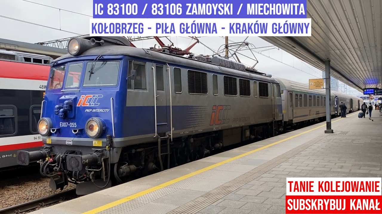 Pociąg IC83100/83106 ZAMOYSKI / MIECHOWITA Kołobrzeg - Piła Główna - Kraków Główny Tanie Kolejowanie