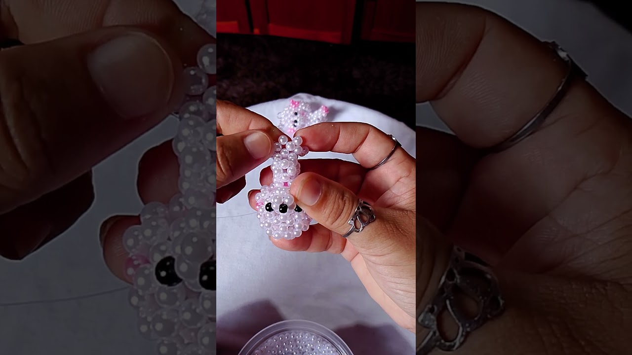 Parte 2 cachorrinho feito com miçangas
