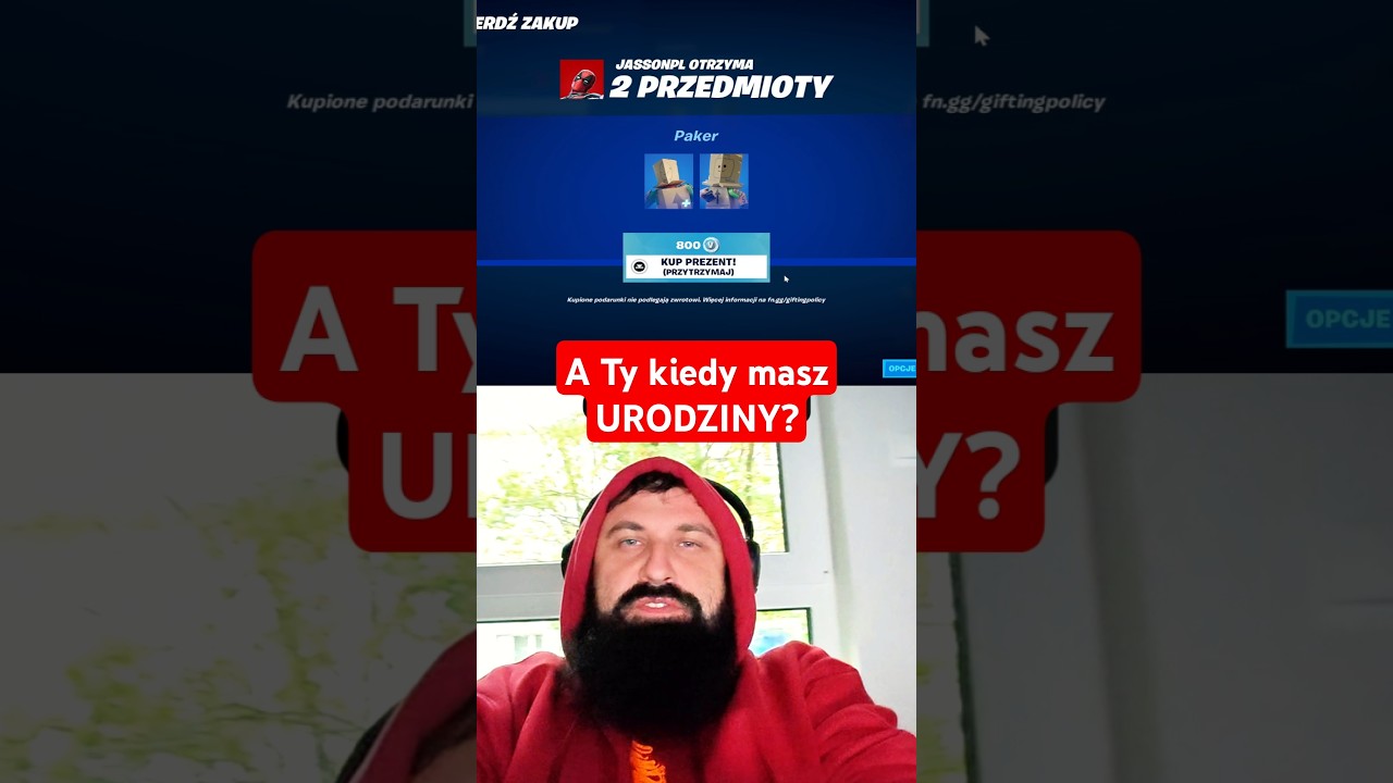 A ty kiedy masz urodziny? Prezent Fortnite dla @Jassonpl #fortnite #fortnitepolska #fortniteshorts