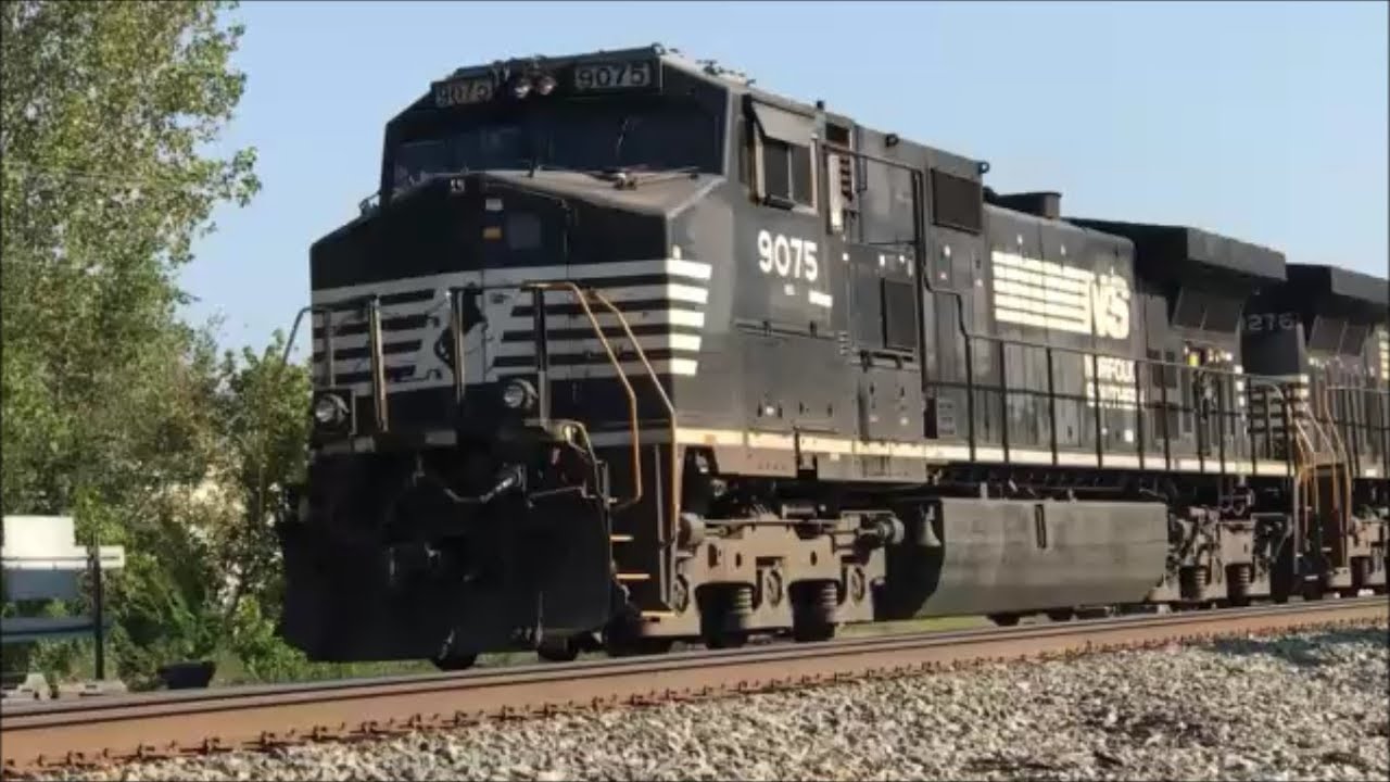 [NS]9075 GE D9-40CW,9276 GE D9-40CW,9865 GE D9-40CW Leads NS 134 SB @ Linwood Yard & Long!