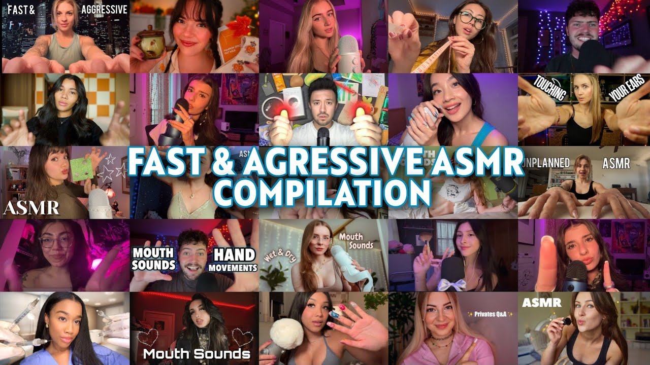 ASMR | Fast & Agressive Asmr Compilation - Fast Asmr (Intense & Tingly)