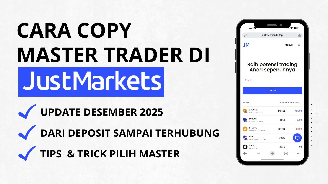 Cara Copy Master di Justmarkets | Copy Trading Step by Step untuk Pemula