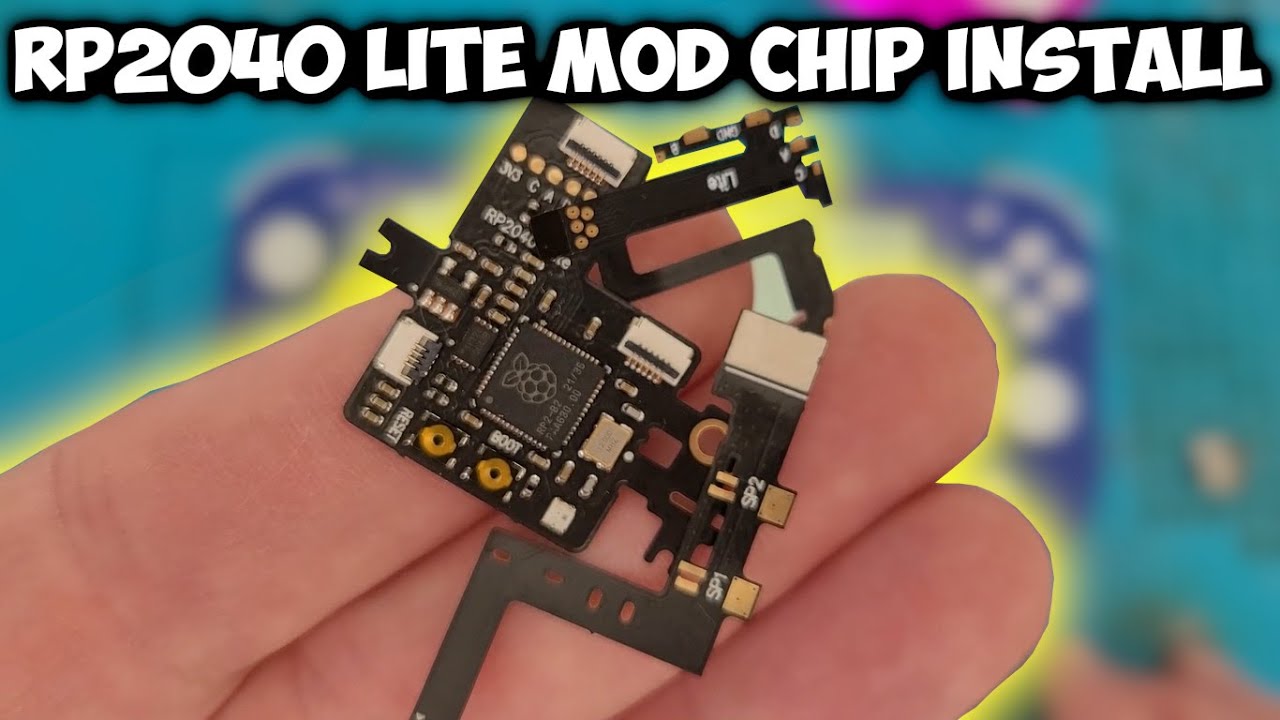 Microscope install of Lite RP2040 Mod chip