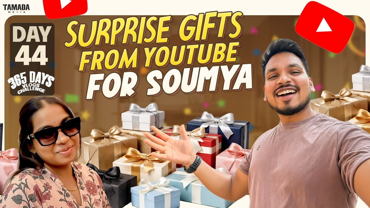 Surprise Gifts From YouTube For Soumya || Day 44 || 365 Days Vlog Challenge || Akhil Jackson