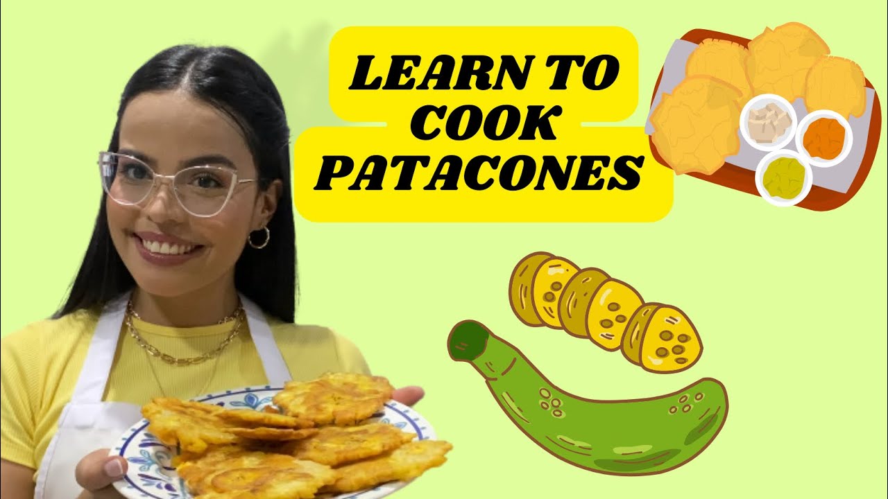 LEARN Spanish while we COOK! 👩🏽‍🍳| HOW to MAKE PATACONES or TOSTONES| ¿Cómo hacer patacones?