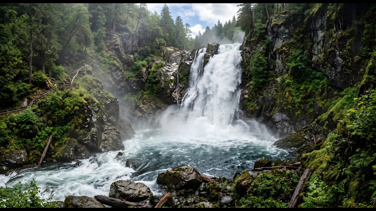 Vibrational Zen: Brown Noise Waterfall ASMR for ADHD & Mental Clarity