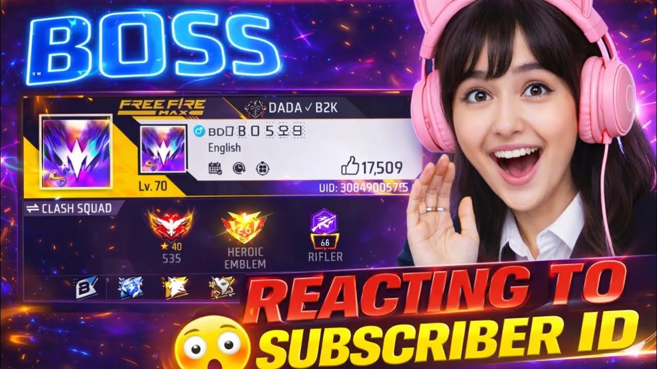 FUNNY REACTION ON SUBSCRIBERS ID😂☠️❤️#tranding #freefire #funnyreaction #garenafreefire  #ffmax 
