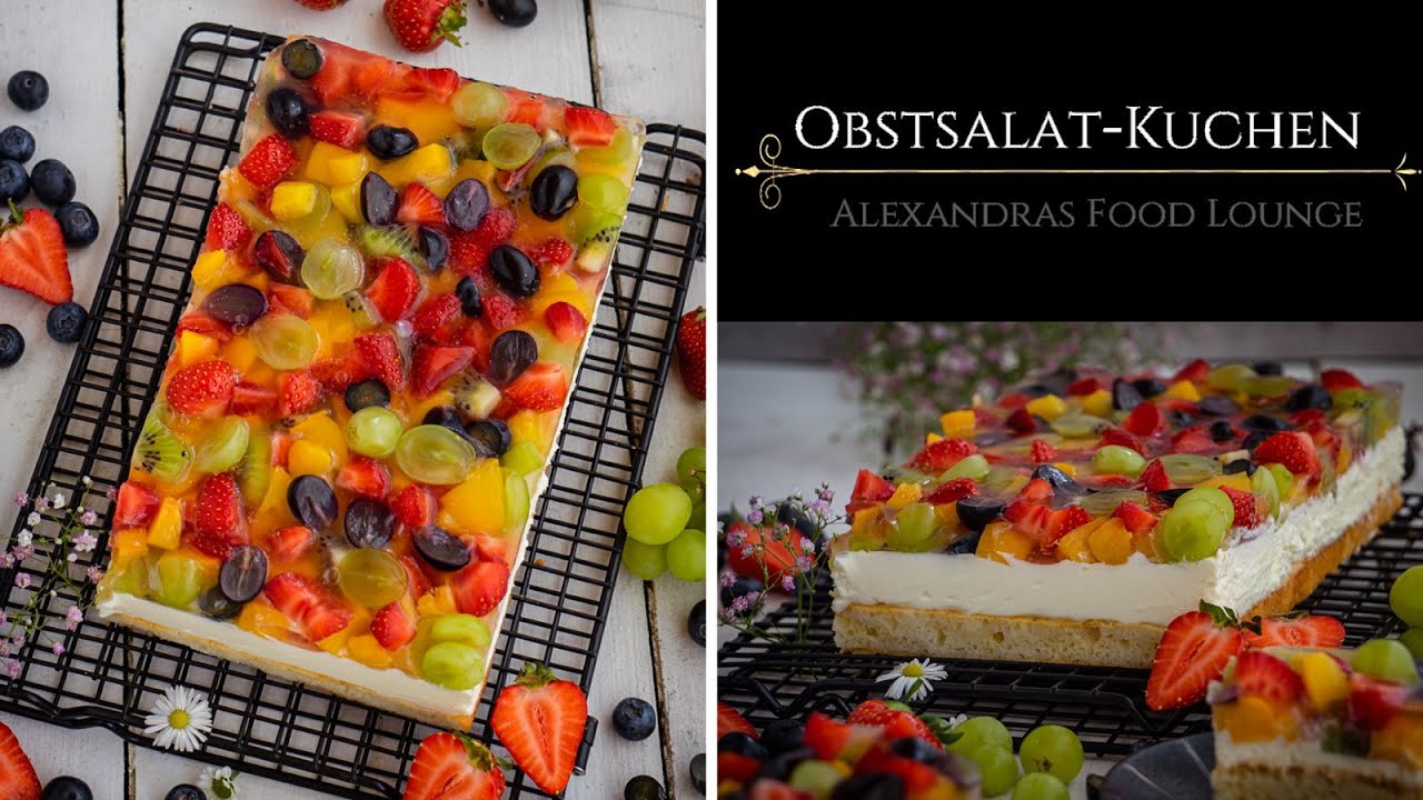 Mega einfacher Obstsalat-Kuchen ohne Gelatine/Perfekt für die heißen Tage!