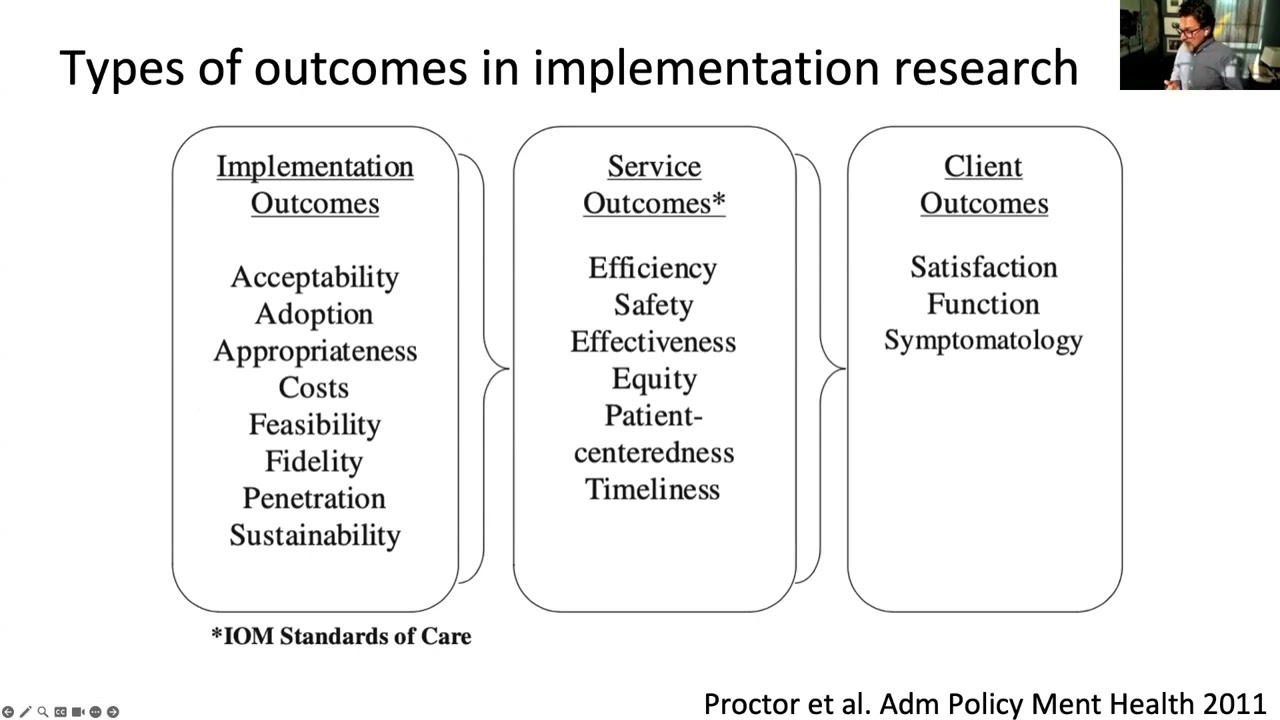 How to choose outcomes in implementation research