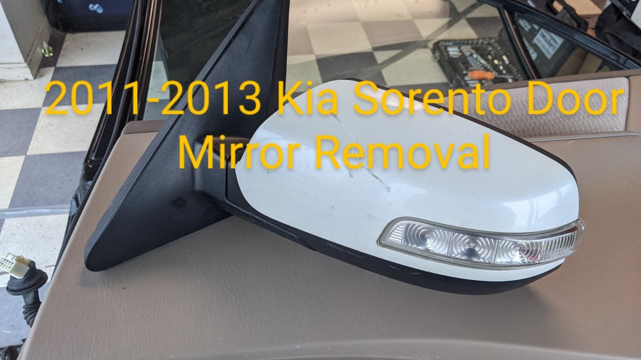 Снятие зеркала водительской и пассажирской двери Kia Sorento 2011-2013 2011 2012 2013