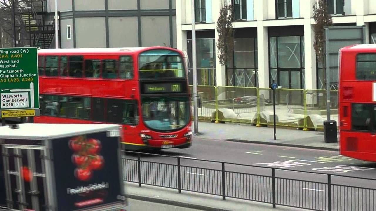 Londons buses around Elephant & Castle, 14th March 2015