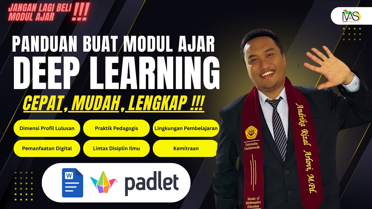 BUAT MODUL AJAR DEEP LEARNING DENGAN MUDAH || TA PADLET LESSON PLAN