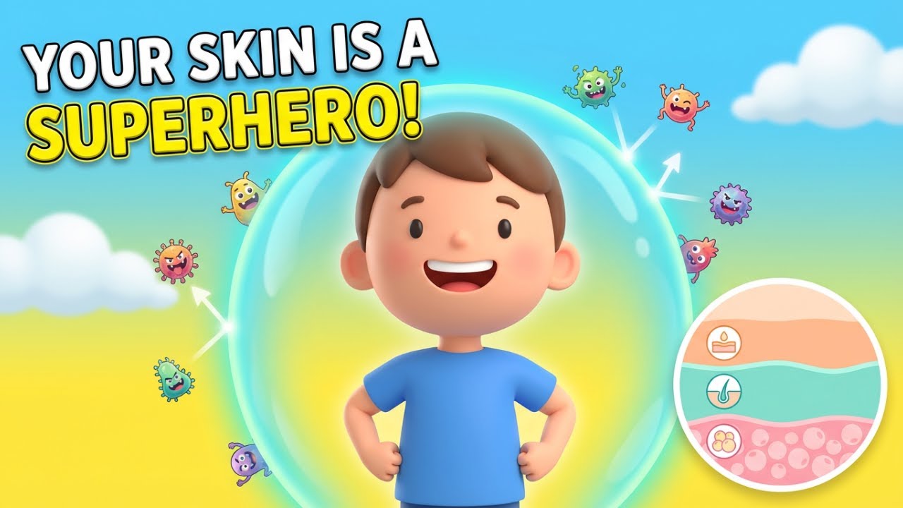 The Skin: The Body’s Protective Shield! | Fun Science for Kids