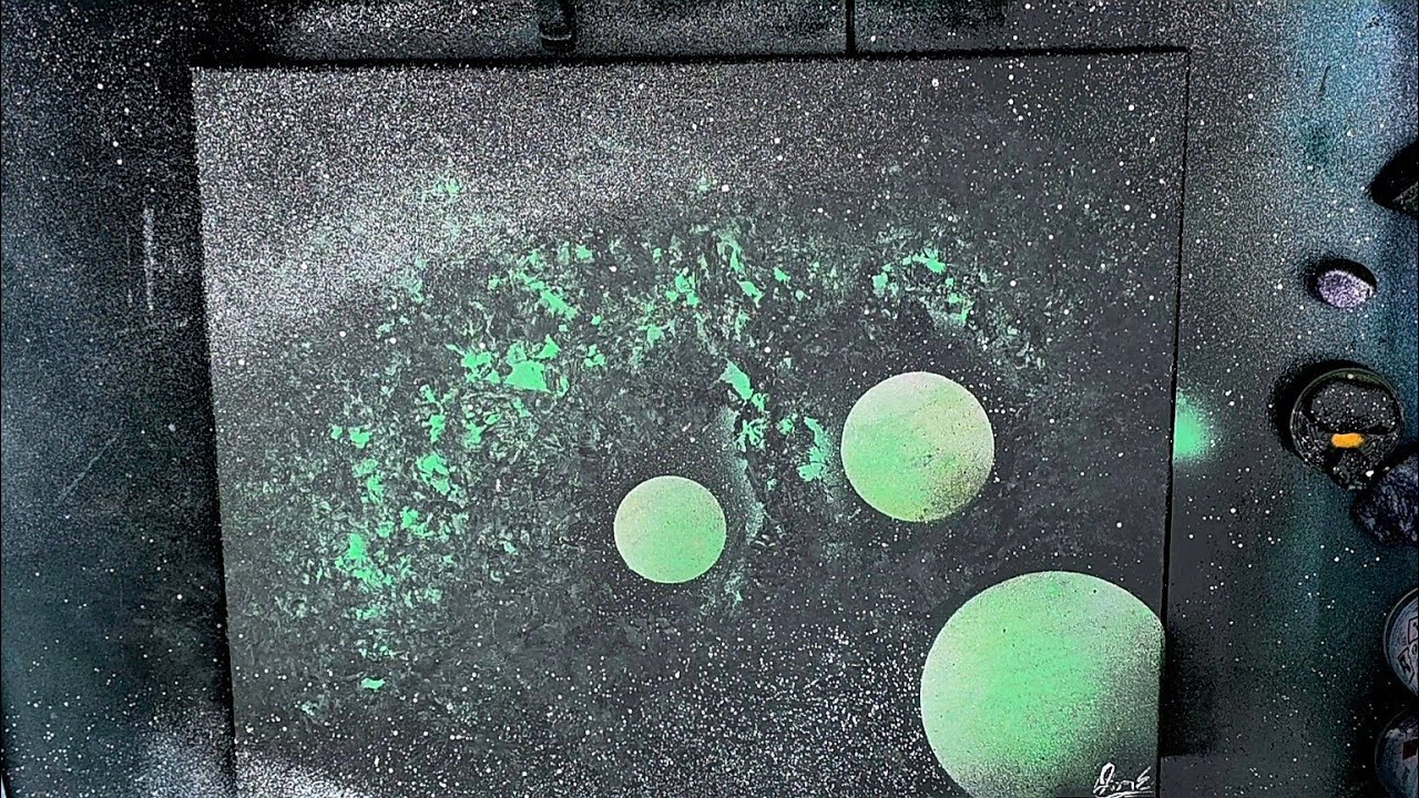 Emerald Galaxy - Spray Paint Art by Jonathan Escobar