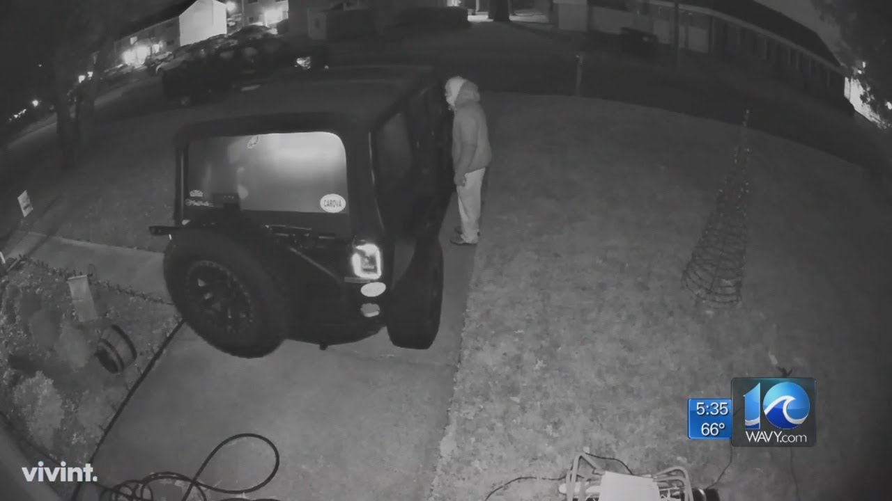 Car break-in caught on camera, Portsmouth woman warns community