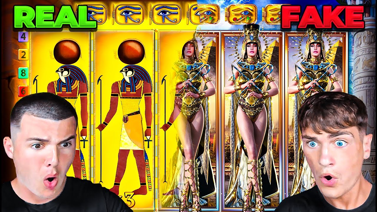 WE PLAYED REAL VS FAKE SLOTS! (INSANE RESULT)