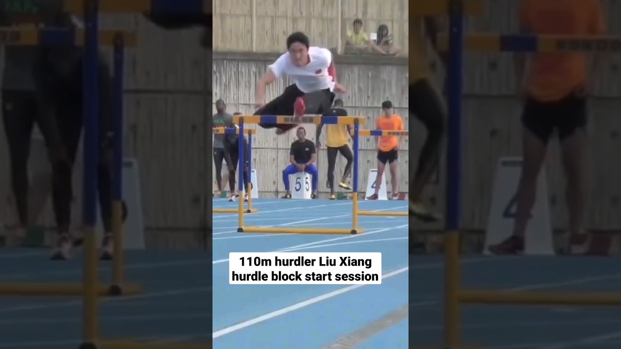 110m hurdles Olympic champ Liu Xiang's hurdle block start session | #shorts #liuxiang #110mhurdles