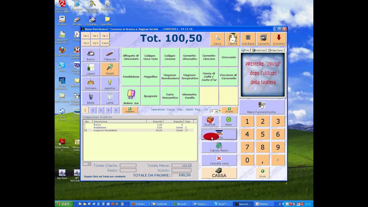 Software gestione banco Punto Cassa