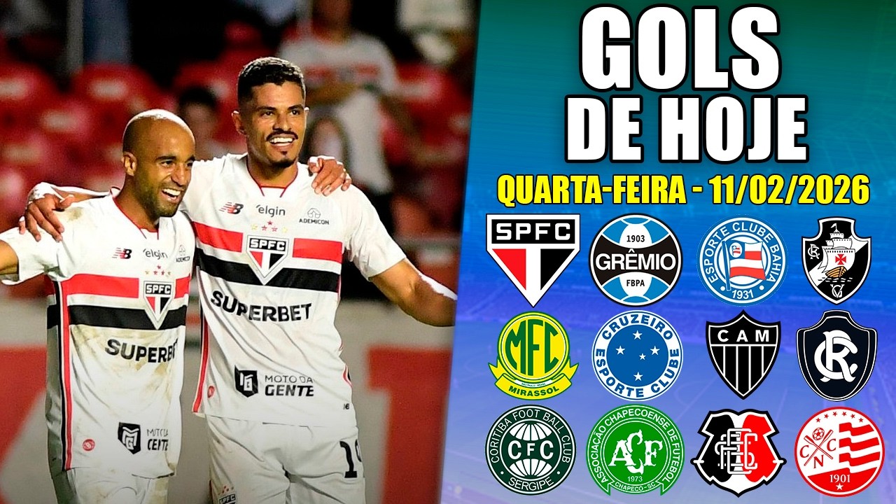 ⚽ TODOS OS GOLS DESTA QUARTA-FEIRA 11/02/2026 - GOLS DE HOJE BRASILEIRÃO SÉRIE A +ESTADUAIS 2026