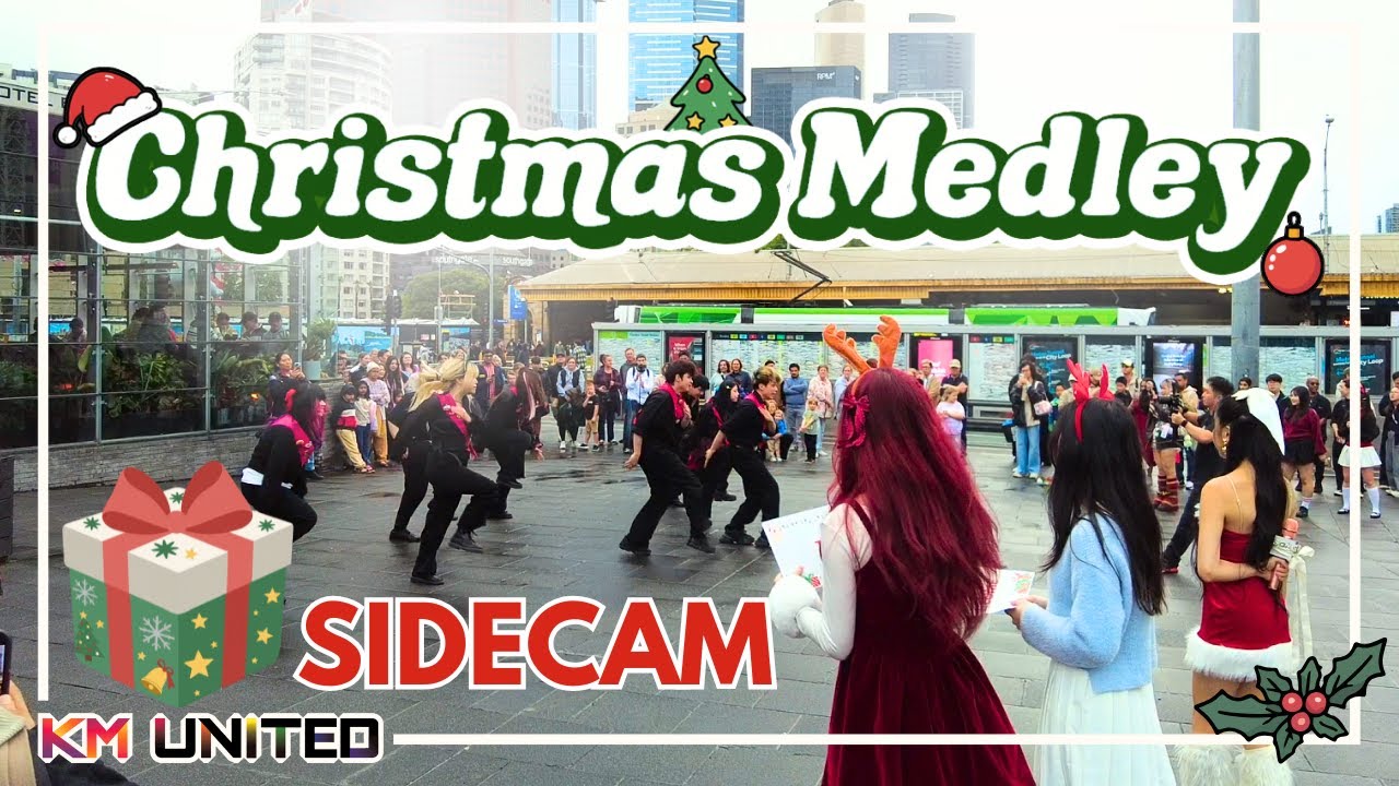 [KPOP IN PUBLIC | SIDECAM] LE SSERAFIM, UNIS, ZB1, TWICE Dance Cover (CHRISTMAS SPECIAL) | KM United