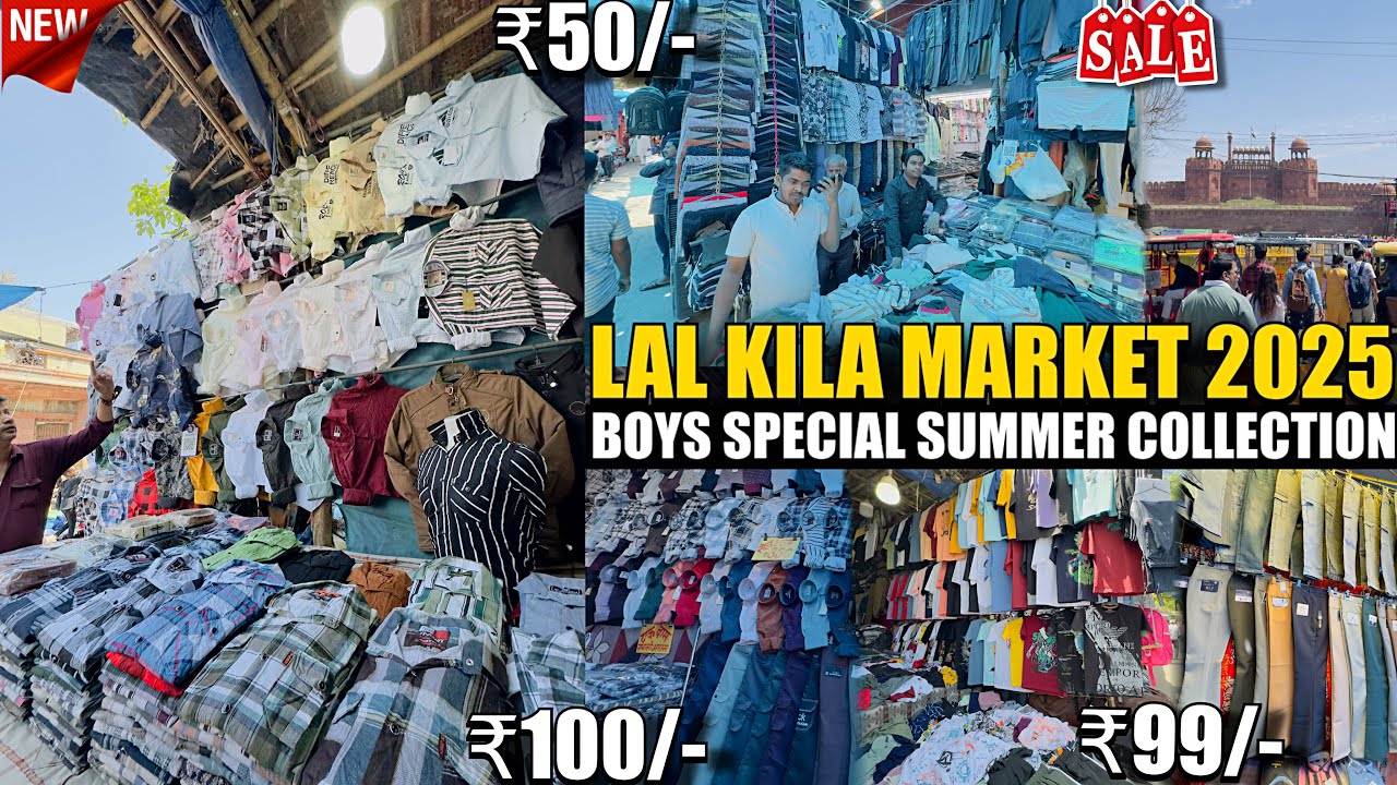 LAL KILA - Cheapest Street Market Delhi 2025🤩 | Boys Summer Clothes | Lal Quila Market delhi 2025