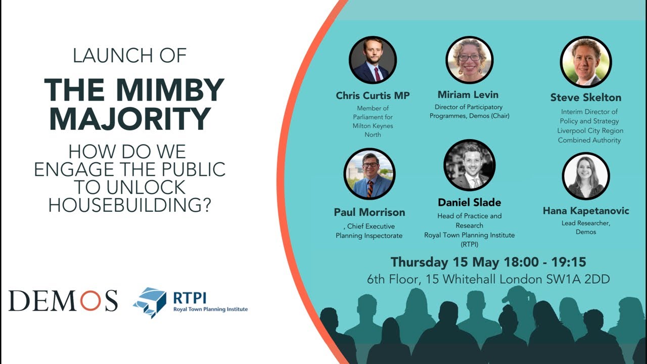 Launch of the MIMBY Majority: How do we engage the public to unlock housebuilding?