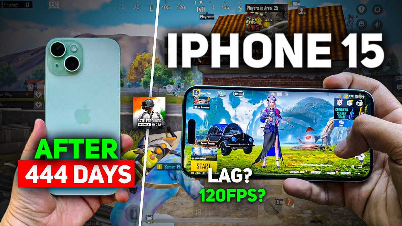 iphone 15 after 444 days | iphone 15 pubg & bgmi test | iphone 15 for esports? bgmi | Samar Playz
