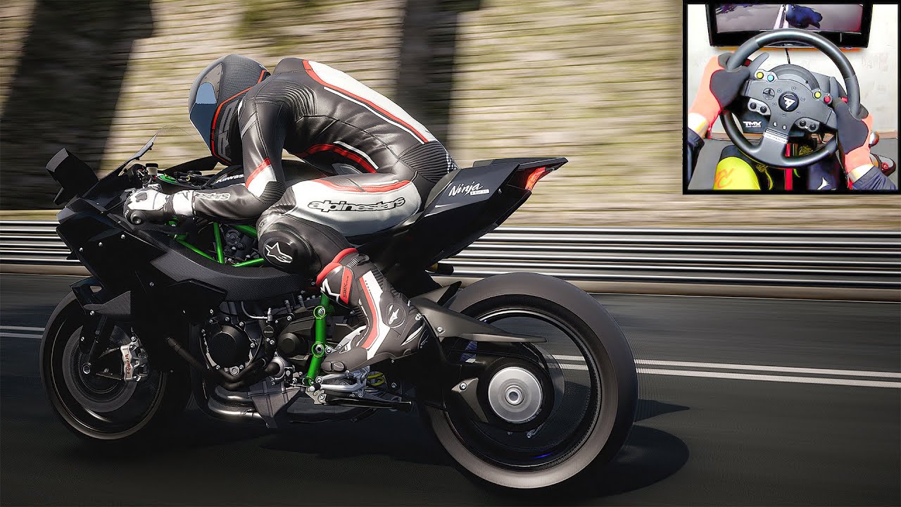 Ride 4 | Kawasaki Ninja H2R | French Riviera | Steering Wheel + Paddle Shifter | GamePlay