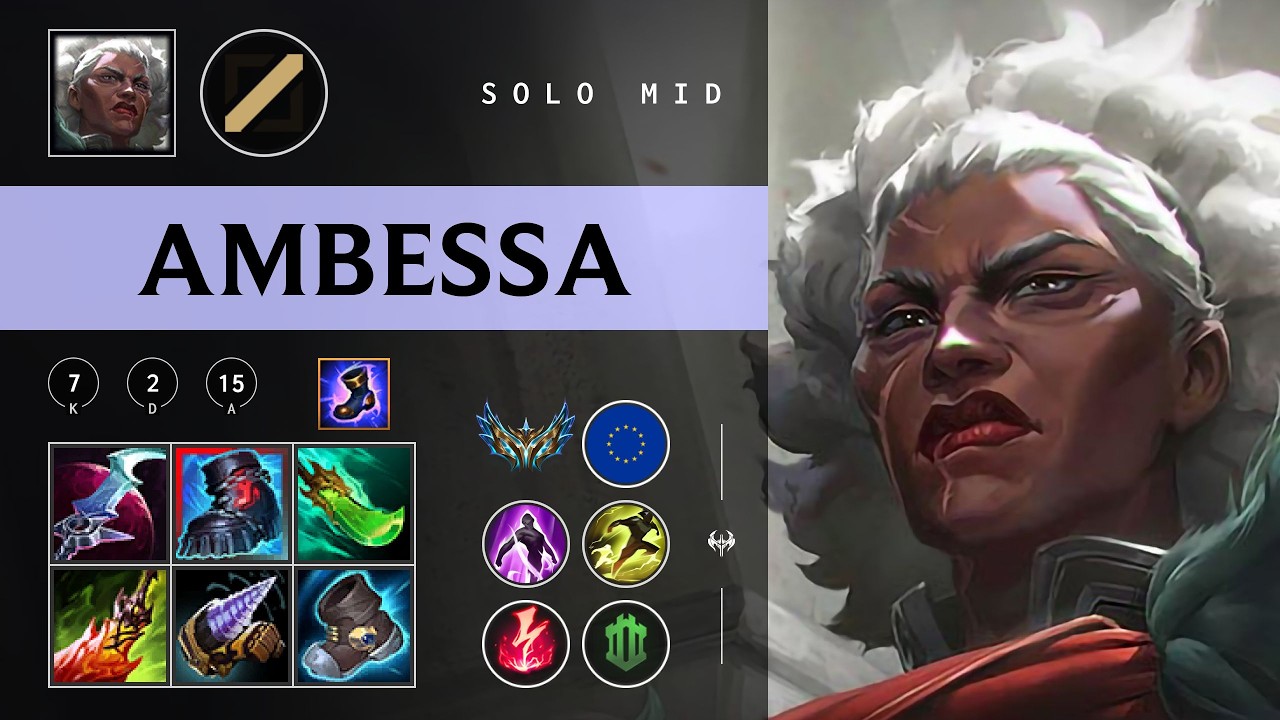 Ambessa Mid vs Ahri - EUW Challenger Patch 26.04