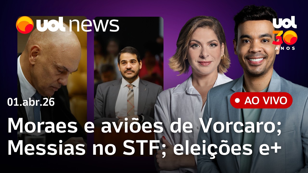 Moraes nega ter usado avi&otilde;es de Vorcaro; Messias no STF; pesquisas eleitorais estaduais e+
