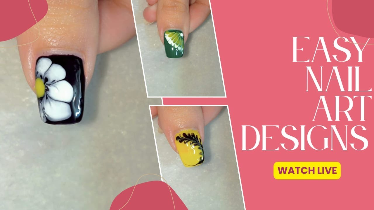 🔴 Simple & stylish nail art design 💅🏻 | Nail art for beginners 💅🏻✨