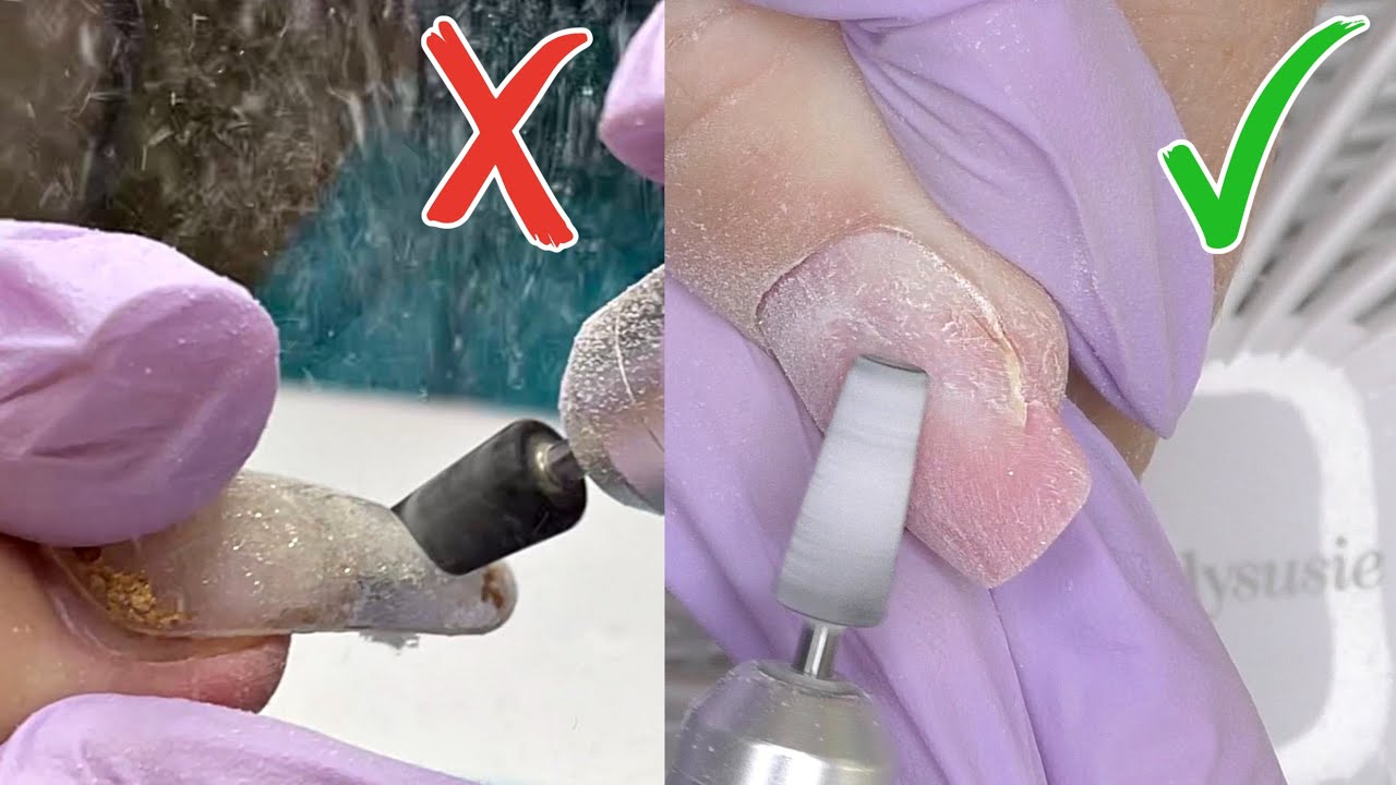 You need to Stop 🛑 Inhaling Nail Dust! Trying Dust Collector by Melodysusie | Nude Gel Nails Fill