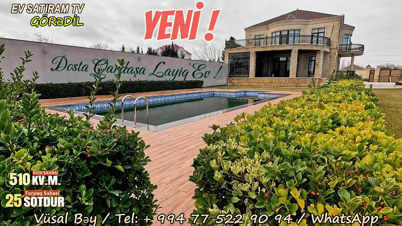 👀 Bunu Görmədən Keçmə! 🚨 Yeni Çıxdı! Görədildə 🌳25 Sotda Premium Ev🏡 – 510 kv.m Yaşayış Sahəsi