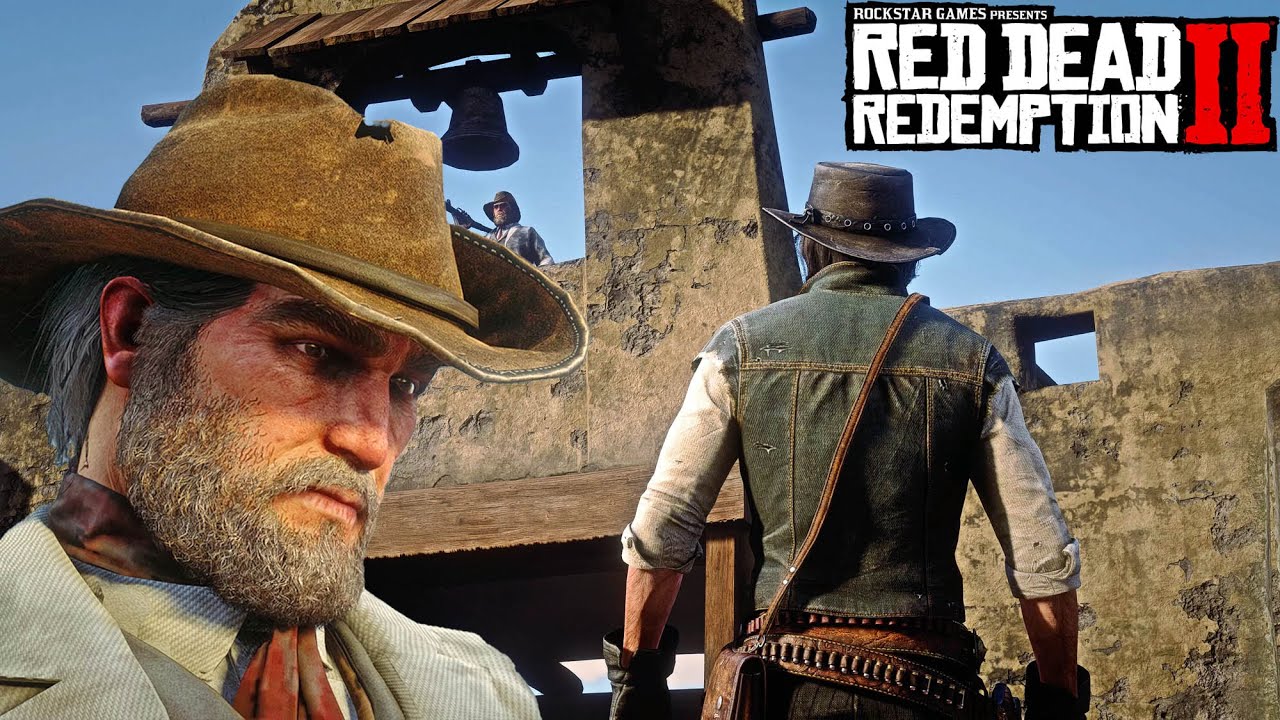 Джон разговаривает со старым Биллом в Форт-Мерсере Red Dead Redemption Remake