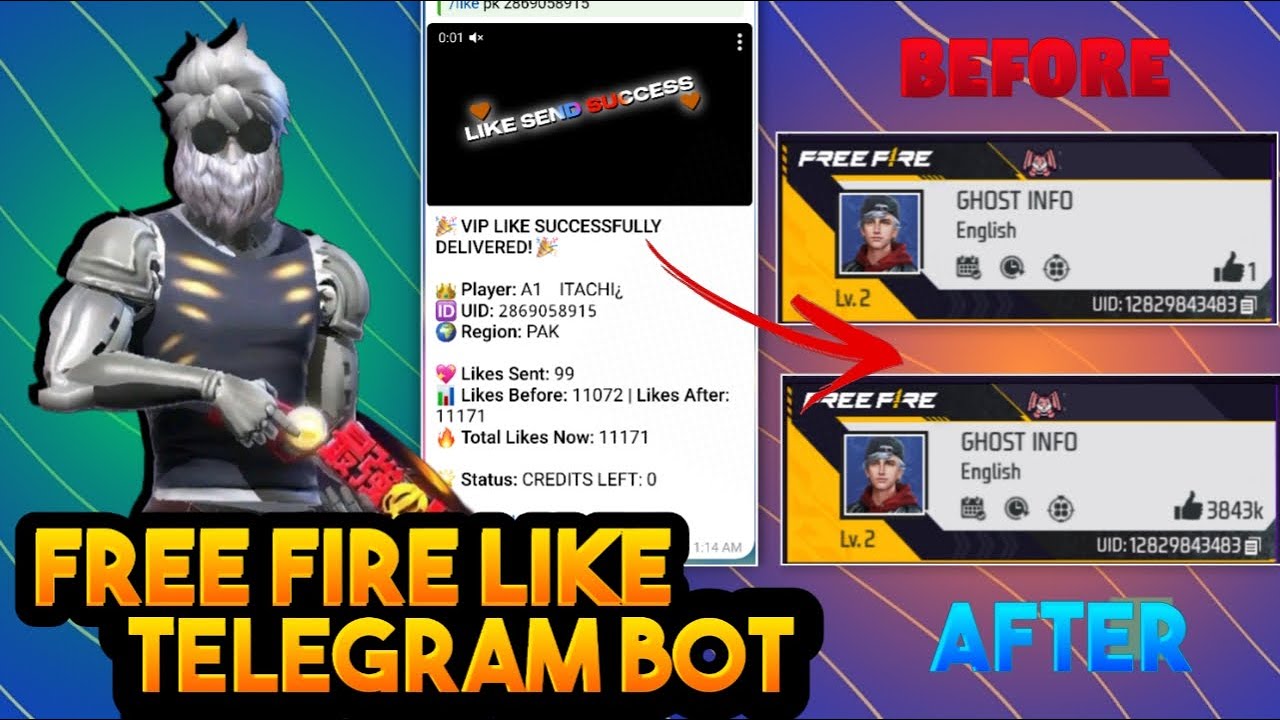 FREE FIRE NEW LIKE BOT | FF LIKE BOT | FF UNLIMITED LIKE TUTORIAL | FF TELEGRAM LIKE BOT | freefire