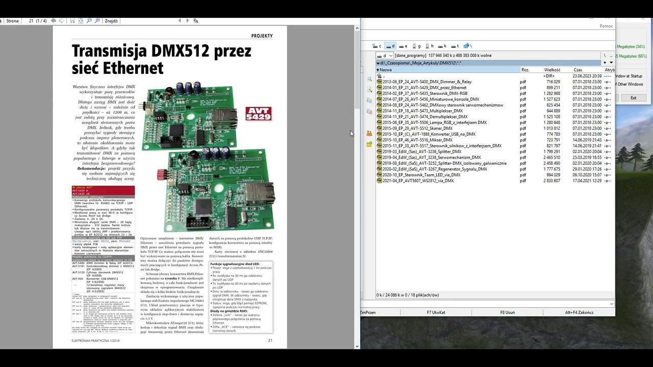 DMX512 wstęp - moje konstrukcje dla AVT